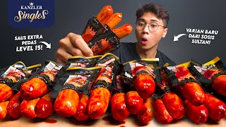 VIRAL!! MUKBANG TENS OF KANZLER SINGLES GOCHUJANG SAUCE NEWEST EXTRA SPICY LVL 15!!🥵