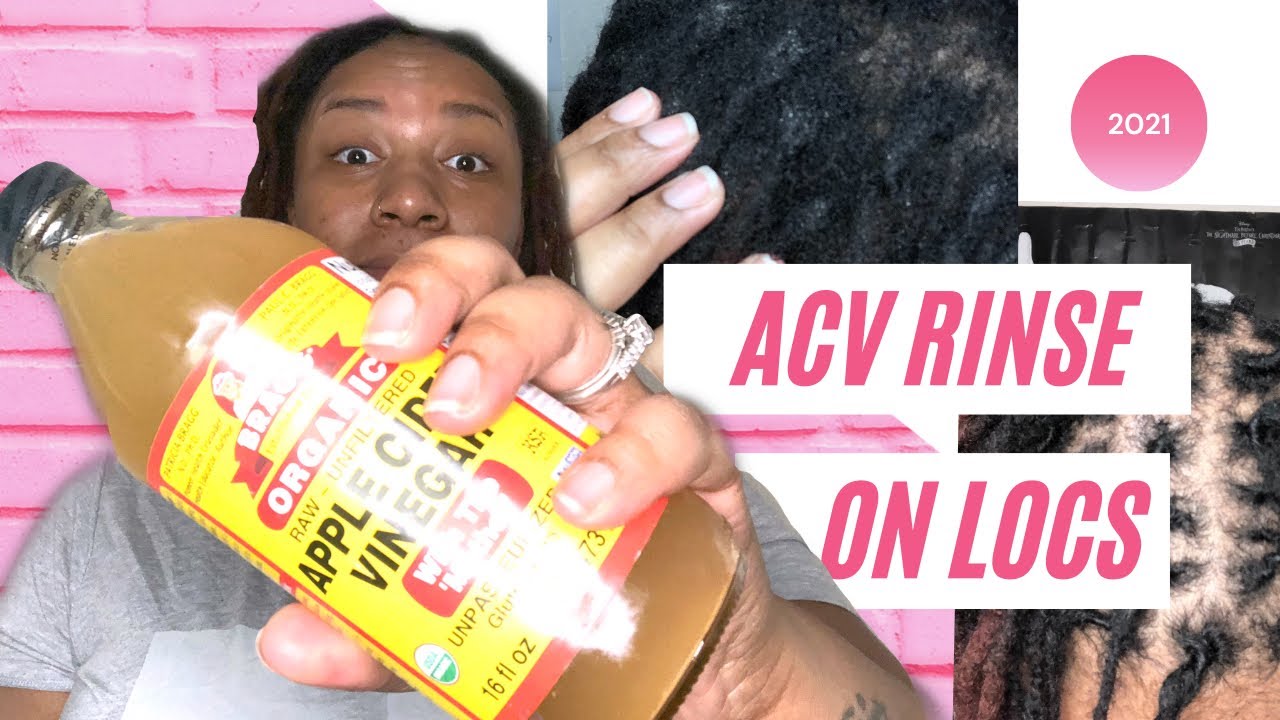 HOW TO ACV RINSE DYED LOCS Stubborn Buildup! Loc Detox, Trim & Retwist