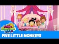 Capture de la vidéo Five Little Monkeys Nursery Rhymes And Kids Songs By The Little Sunshine Kids