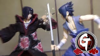 Itachi VS Sasuke-Naruto Stop Motion うちはイタチ VS うちはサスケ  火影忍者-宇智波佐助 VS宇智波鼬