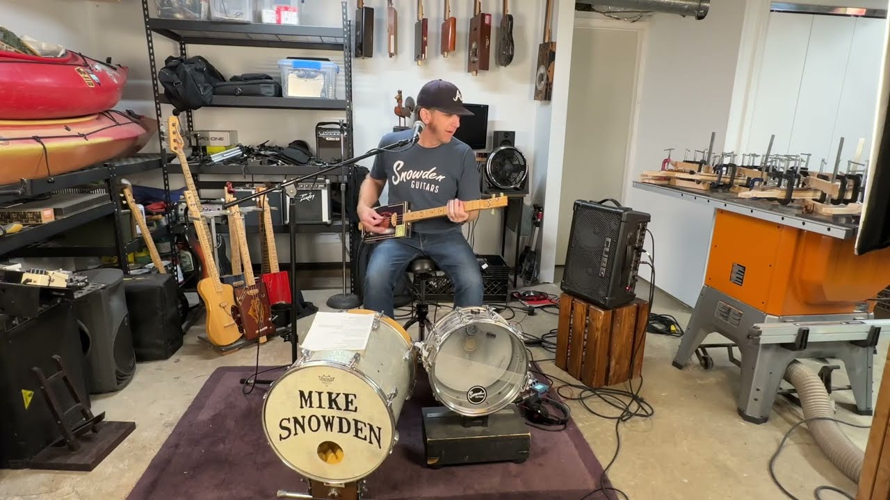 All Along The Watchtower Cigar Box Guitar Cover - Mike Snowden - Open E Tuning