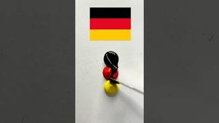 Mixing Germany Flag Colors – Black, Red & Yellow! 🇩🇪🎨 #relaxing #colormixingmagic #art