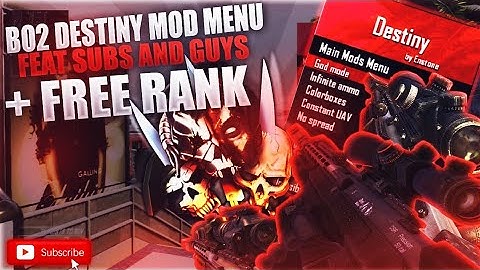 [BO2/1.19/PS3] Black Ops 2 Destiny Mod Menu (PreGame,Non-Host/Host) + Rank, Derank, Unlock All
