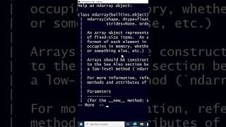 Python NumPy Module: Use the np.info(obj) to get help on Ufunc type of objects