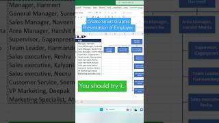 Create Employee Data in Excel | Smart Art #excelshorts #shortsfeed #excelcourse