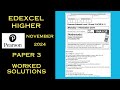 Edexcel GCSE Maths Higher - November 2024 - Paper 3 - Walkthrough / Worked Solutions