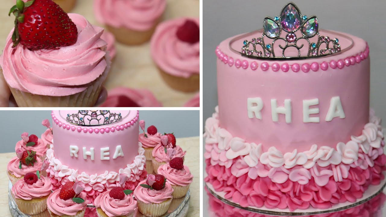 طريقة تزين كيكة عيد ميلاد للبنات بعجينة السكر بالخطوات وبشرح سهل وبسيط 👍🏻