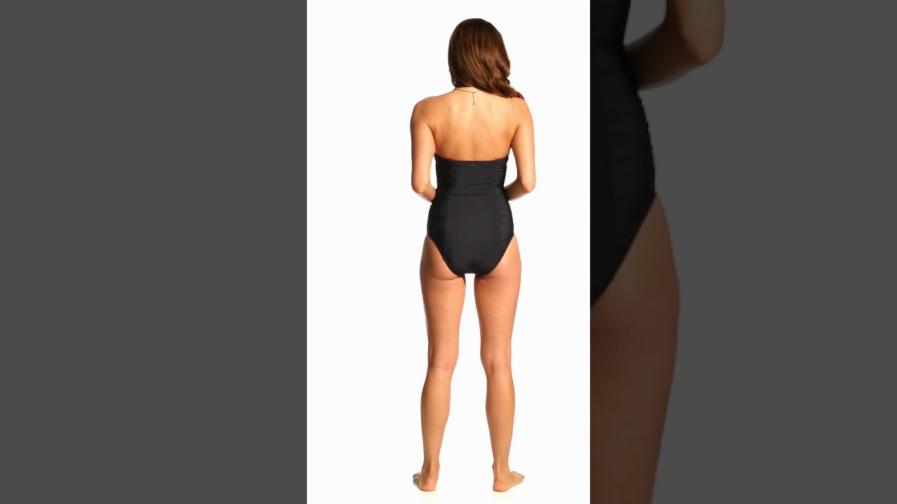 Swim Systems Onyx Underwire Bandeau One Piece Swimsuit | SwimOutlet.com