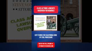 Class Actions Lawsuits Overview for Newbies by Attorney Steve®