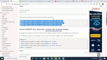 Oracle INSERT ALL statement--10