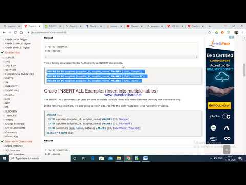 Oracle INSERT ALL statement--10