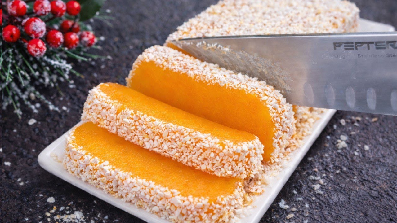 Nur Milch, Orange und Banane! Ein schnelles Dessert in 5 Minuten! Kein Backofen, keine Gelatine!