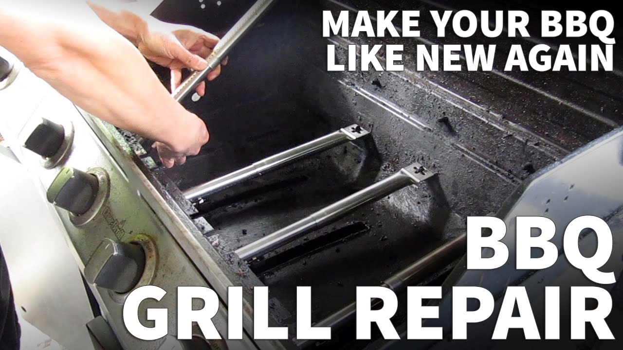 BBQ Grill Repair Fix - Gas Grill Burner Replacement and Barbeque Rebuild - YouTube