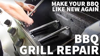 BBQ Grill Repair DIY Fix - Gas Grill Burner Replacement and Barbeque Grill Rebuild