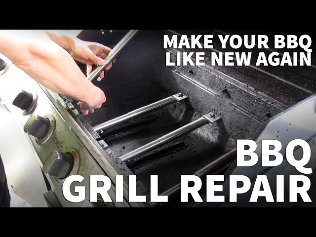 BBQ Grill Repair Fix - Gas Grill Burner Replacement and Barbeque Rebuild - YouTube