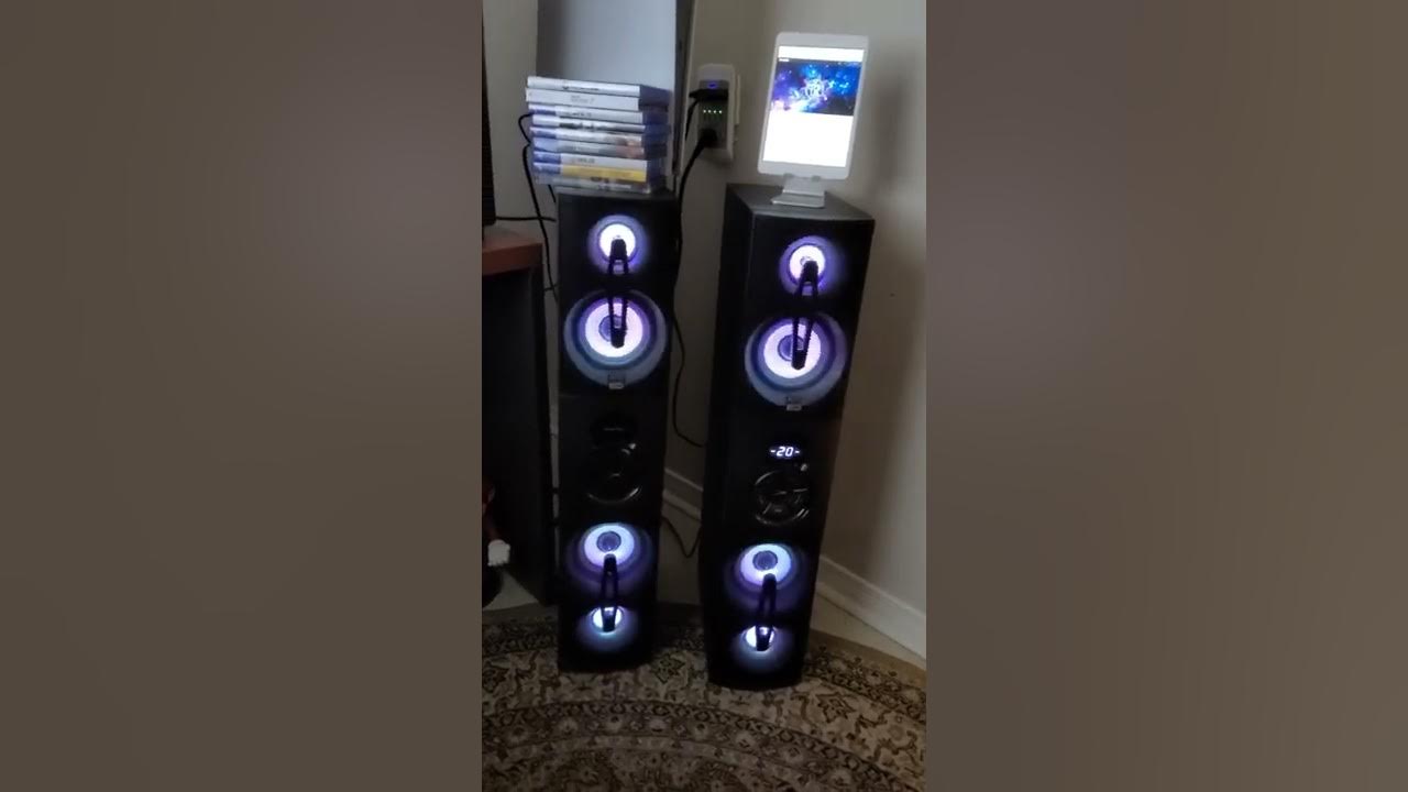 Old iPad mini connected to Altec Lansing Power Duo