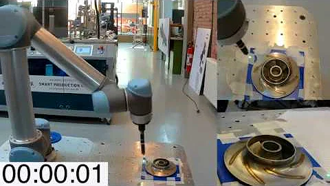 Robotic welding of pump impeller