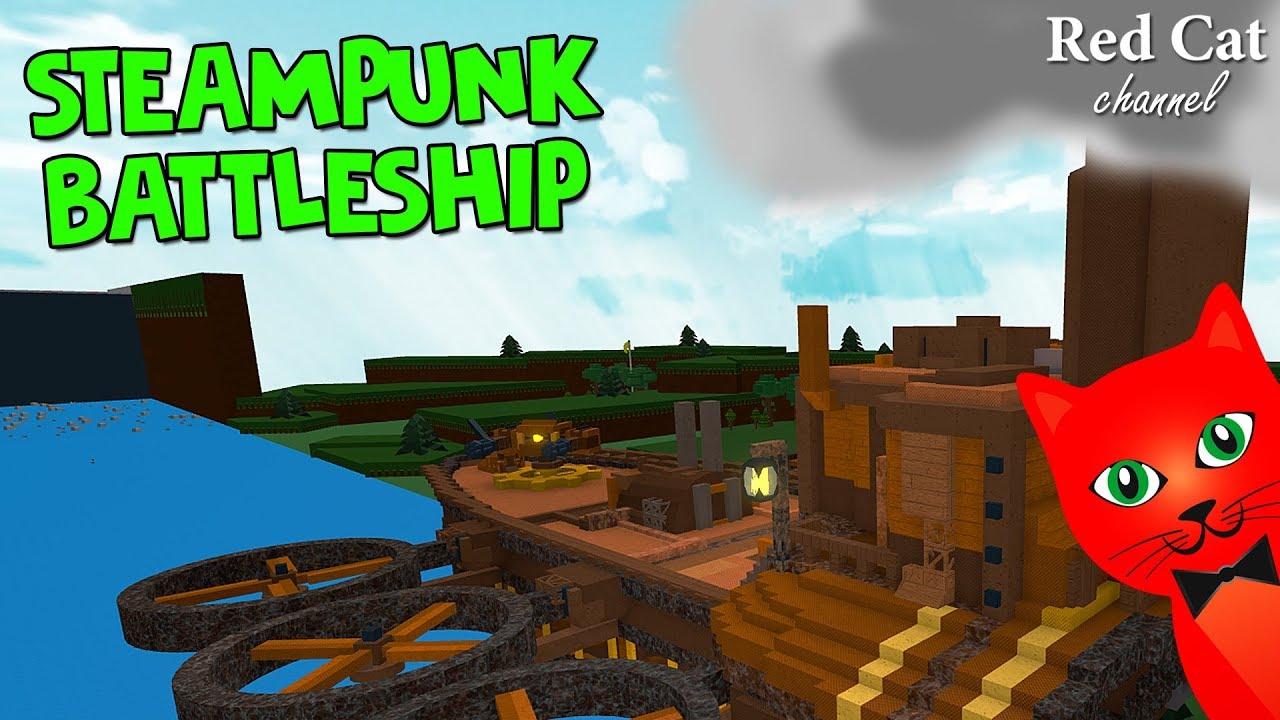 roblox download STEAMPUNK BATTLESHIP в лодках роблокс | Build a Boat roblox | Летающий боевой корабль от Amos