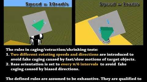 Grasping by Caging -- Weiwei Wan, The University of Tokyo