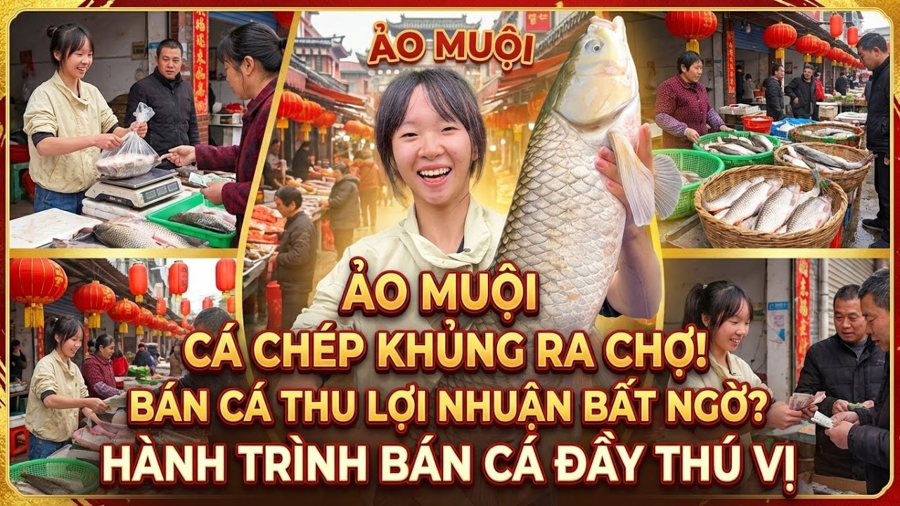 MANG CÁ AO THẦU RA CHỢ: Khách Vây Kín Mua Sạch 3 Chậu Lớn, Ảo Muội Bán Không Kịp Thở!