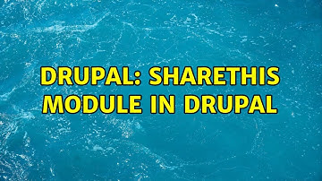 Drupal: sharethis module in drupal