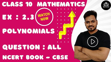 Class 10 | Ex. 2.3 Question 1 2 3 4 All | Chapter 2 Polynomials | NCERT | Easy Maths | By Zee Sir