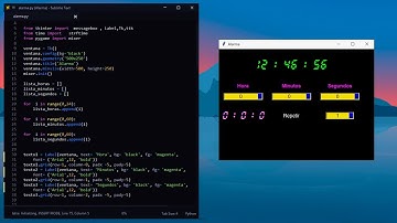Reloj digital con Alarma en Tkinter | PYTHON