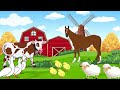 Farm Animals For Kids | Animal Names &amp; Sounds | LittleKIdsTV