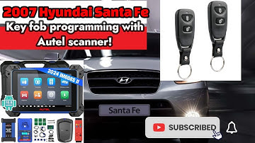 How to program key fobs on a 2007 Hyundai Santa Fe key fob programming.