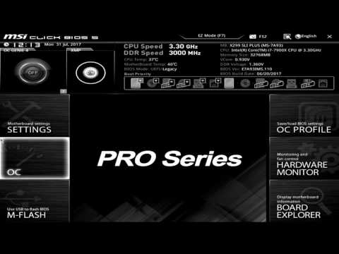 MSI X299 SLI PLUS BIOS Overview