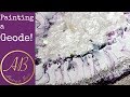 Painting a Geode with ACRYLIC paints!