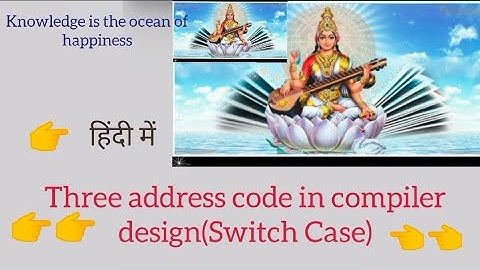 Three Address Code(switch case)in compiler design