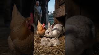แม่ไก่เฝ้าลูกกระต่ายทุกวัน… แต่ความจริงทำคนอึ้ง