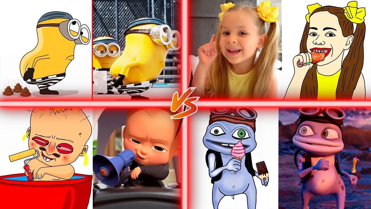 Crazy Frog Funny Drawing Meme  vs Despicable Me 3 vs Baby Boss Dance   Funny Drawing Meme