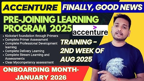 Finally Accenture Start Sending Pre-joining Learning Program Mail For Remaining Candidates 🔥🎉