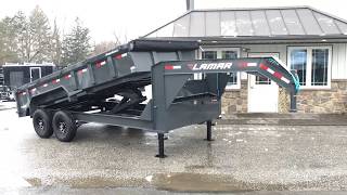 Lamar DL14 Gooseneck Low Profile Hydraulic Dump Trailer 7x16' 14000# GVW  DL831627