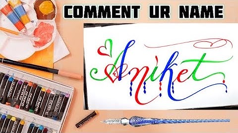 Aniket Name Signature Calligraphy Status | How to Draw, Cursive Calligraphy with Cut Marker