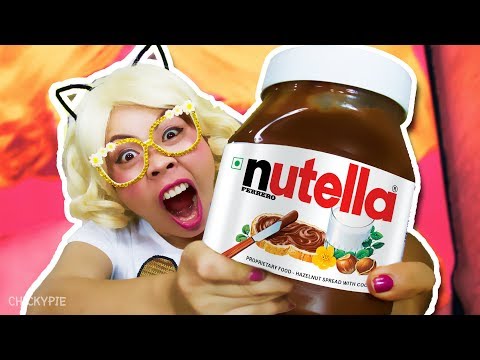 กินจุ | กิน ช็อคโกแลต Nutella 1 กระปุกใหญ่
