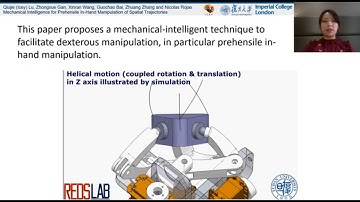 Mechanical Intelligence for In-Hand Manipulation of Spatial Trajectories - ICRA 2023 presentation