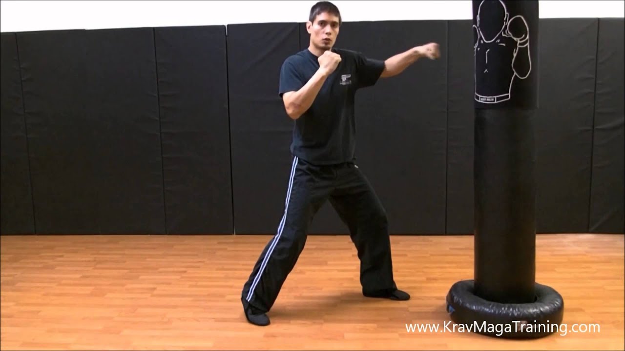 Krav Maga Straight Punch with Retreat Step (Timing) YouTube