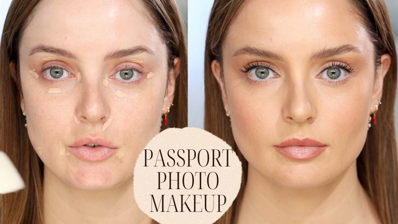 Ved daggry Vejfremstillingsproces stramt Passport Photo Makeup Tutorial - YouTube