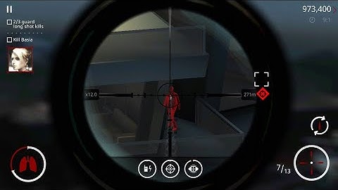 Kill 3 guards at over 250m to get a long shot kill - Hitman Sniper