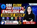 SBI Clerk English Mock Test 2026 | Double Mock | Check Your Preparation Level | By Saba Gani