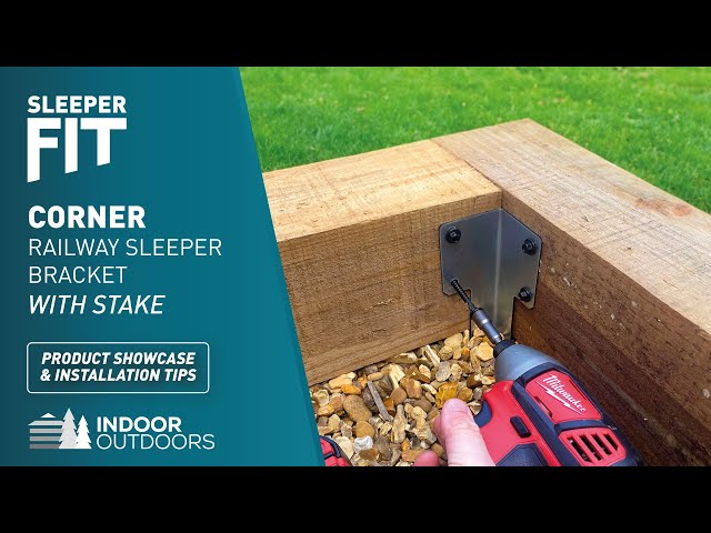 Indoor Outdoors 4 X Straight Railway Sleeper Brackets - Timber Joining