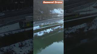 雪の只見線 早戸駅 上り 60fps 20231228 #Short #只見線 #jr #鉄道 #鉄道のある風景 #空撮映像  #ドローン空撮動画 #train #travel #drone