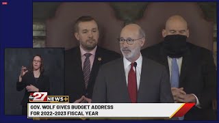 Governor Wolf gives final budget address for 2022-2023 fiscal year