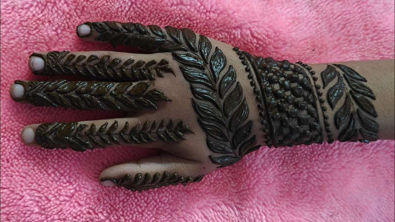 Easy Arabic Mehndi Design for Girls | Stylish Mehndi Design
