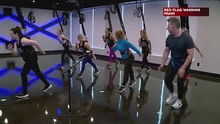 Jill & Ry give Fling Bungee Fitness a try!