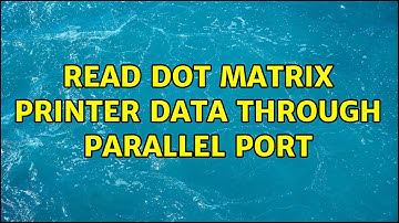 Read dot matrix printer data through parallel port