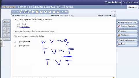 FGCU Section 3.3 Homework Exercises #1 Through #7 in MyMathLab